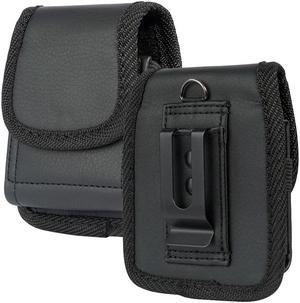 Vegan Leather Case Pouch Belt Loop Clip for Samsung Galaxy Z Flip 6 5 4 3 Phone