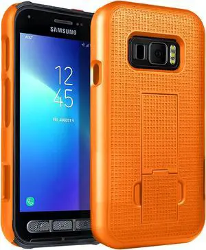 Orange Slim Hard Case Cover with Kickstand for Samsung Galaxy XCover FieldPro