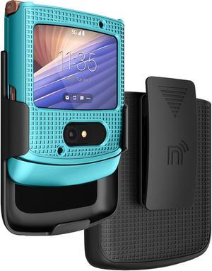 Teal Mint Hard Case Cover and Belt Clip for Motorola RAZR 5G Flip Phone 2020