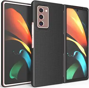 Black Grid Protector Case Slim Hard Shell Cover for Samsung Galaxy Z Fold 2 5G