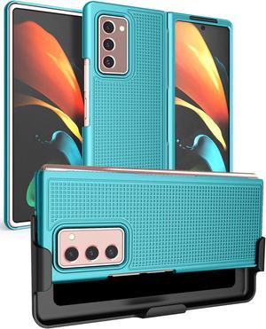 Teal Mint Hard Case Cover and Belt Clip Holster for Samsung Galaxy Z Fold 2 5G