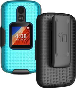 Teal Mint Case Cover and Belt Clip Holster for Alcatel TCL Flip 2 Phone T408DL