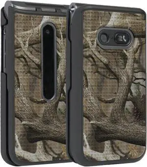 Outdoor Camo Tree Real Woods Case Hard Cover for LG Classic Flip Phone (L125DL)
