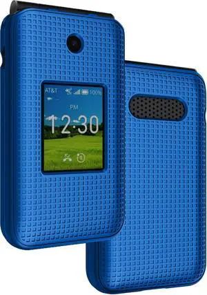 Cobalt Blue Textured Hard Case Phone Cover for AT&T Cingular Flex 2 (Debut Flex)