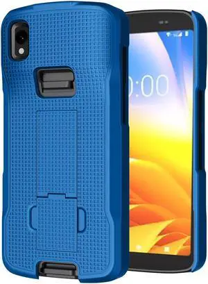 Cobalt Blue Textured Slim Hard Case Cover Stand for Zebra TC22 TC27 Scanner