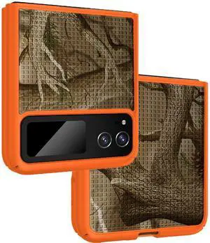Orange Camouflage Hard Case Camo Cover for Motorola RAZR 2023 (aka RAZR 40)