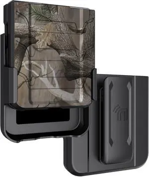 Rugged Case and Belt Clip Holster for Galaxy Z Flip 5 5G - Outdoor Camo Tree