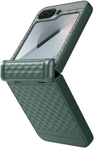 Beveled Case for Galaxy Z Flip 6 with Hinge / Screen Protection - Pine Green