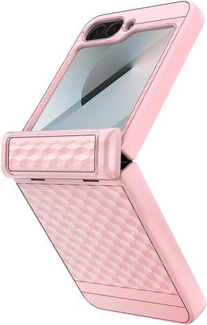 Beveled Case for Galaxy Z Flip 6 with Screen / Hinge Protection - Soft Pink