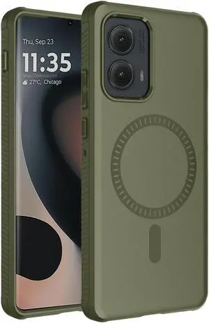 Case for Motorola Edge 2024 Phone - Army Olive Green (Compatible with MagSafe)