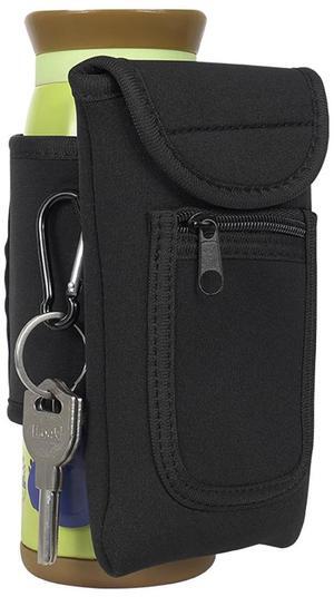Universal Phone Case Pouch for Water Bottle, Tumbler (Strap, Magnetic) - Black