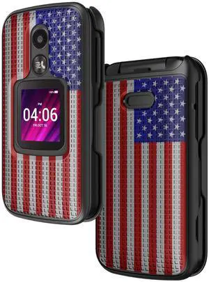 Slim Case Hard Shell Cover for Alcatel MyFlip 2 A406DL (2020) - USA Flag Design