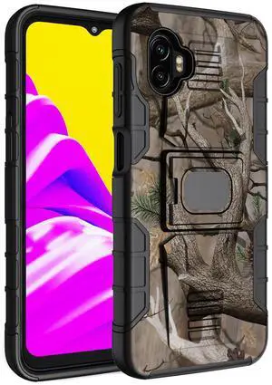 Camo Tree Woods Case with Stand Ring Grip for Samsung Galaxy XCover 6 Pro (2022)