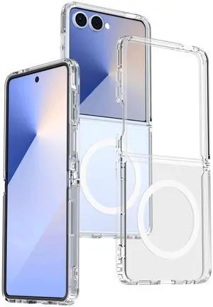 Clear Case for Samsung Galaxy Z Flip 7 Phone - Compatible with MagSafe