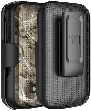 Hard Case and Belt Clip Holster for Sonim XP3 Plus 5G XP3plus X320 - Bush Camo