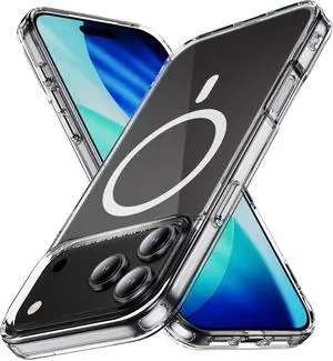 Clear Acrylic TPU Case for iPhone 17 Pro Max - Compatible with MagSafe