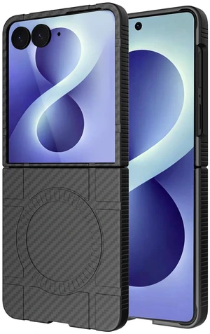 Slim Hard Case for Samsung Z Flip 8 - Carbon Fiber Design, Compatible w/ MagSafe Slim Hard Case for Samsung Z Flip 8 - Carbon Fiber Design, Compatible w/ MagSafe