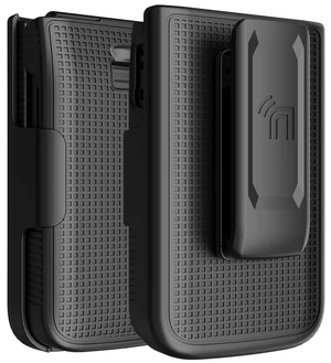 Hard Case and Belt Clip Holster Combo for Jitterbug Flip 3 Phone - Black Hard Case and Belt Clip Holster Combo for Jitterbug Flip 3 Phone - Black