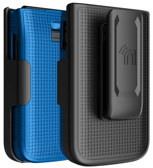 Hard Case and Belt Clip Holster Combo for Jitterbug Flip 3 Phone - Blue Hard Case and Belt Clip Holster Combo for Jitterbug Flip 3 Phone - Blue
