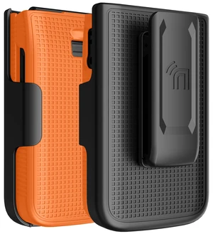 Hard Case and Belt Clip Holster Combo for Jitterbug Flip 3 Phone - Bright Orange Hard Case and Belt Clip Holster Combo for Jitterbug Flip 3 Phone - Bright Orange