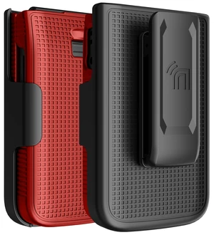Hard Case and Belt Clip Holster Combo for Jitterbug Flip 3 Phone - Bold Red Hard Case and Belt Clip Holster Combo for Jitterbug Flip 3 Phone - Bold Red