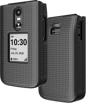 Grid Texture Hard Case Slim Cover for Jitterbug Flip 3 Phone - Black Grid Texture Hard Case Slim Cover for Jitterbug Flip 3 Phone - Black
