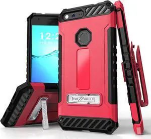 HOT PINK TRI-SHIELD CASE STAND + BELT CLIP HOLSTER + STRAP FOR GOOGLE PIXEL XL