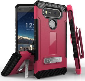 HOT PINK TRI-SHIELD CASE COVER with STAND + BELT CLIP HOLSTER + STRAP FOR LG V20