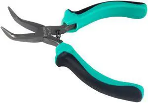 Pro' skit  PM-755 S45C Material Bent Nose Plier Wire Wrapping Beading Jewelry Tool Hand Tools Anti-skid