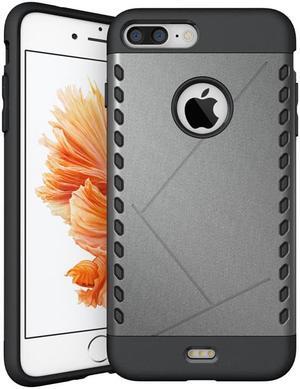 GRAY TOUGH SLIM ARMOR SHIELD RUBBER CASE HARD COVER FOR APPLE iPHONE 7/8 PLUS