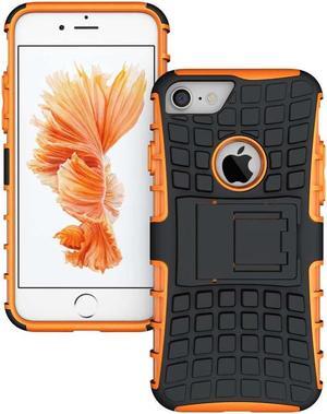 NEON ORANGE GRENADE RUGGED TPU SKIN HARD CASE COVER STAND FOR APPLE iPHONE 7/8
