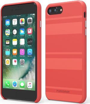 PureGear Deep Coral SOFT-TEK Case Skin Cover for iPhone 8 Plus/7 Plus/6 Plus