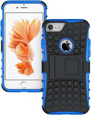 BLUE GRENADE GRIP RUGGED TPU SKIN HARD CASE COVER STAND FOR APPLE iPHONE 7/8
