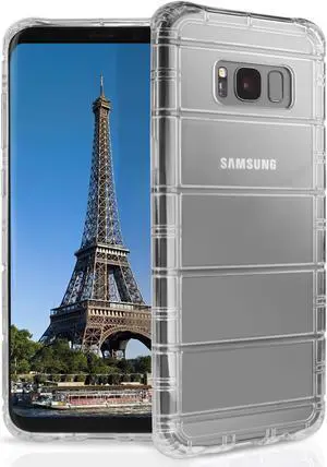 CLEAR TRANSPARENT AIR CUSHION TPU FLEXIBLE GRIP CASE COVER FOR SAMSUNG GALAXY S8