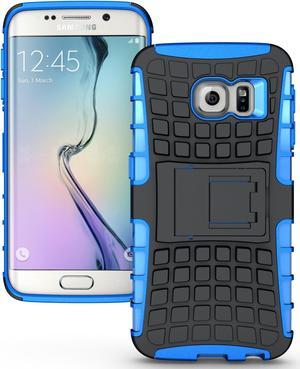 BLUE GRENADE GRIP SKIN HARD CASE COVER STAND FOR SAMSUNG GALAXY S6 EDGE SMG925
