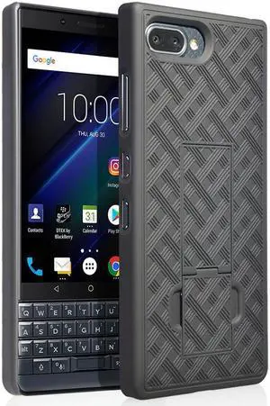 Black Kickstand Slim Case Hard Cover for BlackBerry Key2 LE Black Kickstand Slim Case Hard Cover for BlackBerry Key2 LE