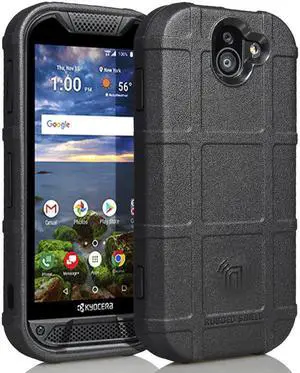 Black Tactical Rugged Shield Case Flexible Cover for Kyocera Duraforce Pro 2
