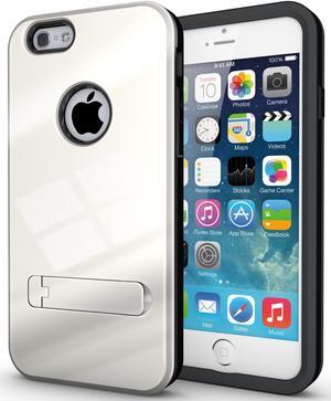 WHITE SLIM TOUGH SHIELD GLOSSY ARMOR HYBRID CASE COVER SKIN FOR iPHONE 6 (4.7")