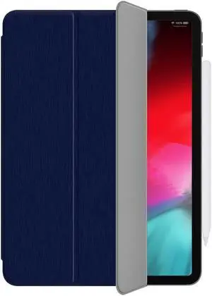 Navy Blue Folio Flip Case Cover Viewing Stand for Apple iPad Pro 11" (2018)