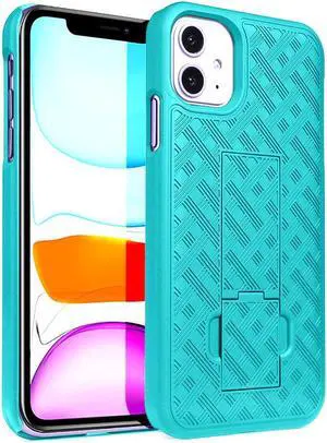 Teal Mint Cyan Slim Case Hard Shell Cover with Kickstand for Apple iPhone 11