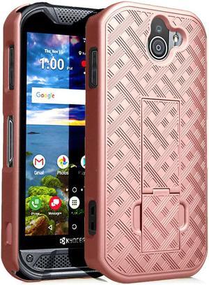 Rose Gold Pink Kickstand Case Hard Cover for Kyocera DuraForce Pro 2 E6910
