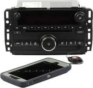 GMC Acadia 2009-2011 Radio AMFM mp3 CD w Aux Input 25941141 Metal - UNLOCKED