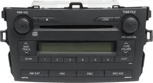 2009 Toyota Corolla AMFM Radio 6 Disc CD Player MP3 Face A51846 Part 86120-02770