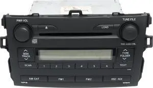 2009 Toyota Corolla AMFM Radio 6 Disc CD Player MP3 Face A51846 Part 86120-02770