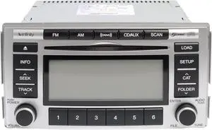 2009 Hyundai Santa Fe AM FM Radio XM 6 Disc CD MP3 Player 96190-0W000 Opt 9611U9