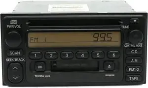 2001-2002 Toyota RAV4 AM FM Radio Cassette Player 86120-42040 Face A56818 2001-2002 Toyota RAV4 AM FM Radio Cassette Player 86120-42040 Face A56818