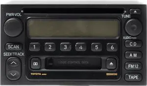 1999-2002 Toyota 4Runner AM FM Radio Cassette CD Player 86120-08110 Face AD6803 1999-2002 Toyota 4Runner AM FM Radio Cassette CD Player 86120-08110 Face AD6803