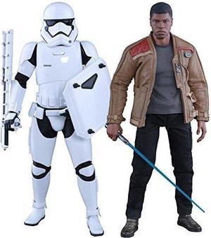 star wars the force awakens finn and first order riot control stormtrooper 16 collectible figure hot toys