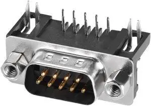 D-sub Connector Male Plug 9-pin 2-row Right Angle Port Terminal Breakout for Mechanical Equipment Pack of 20
