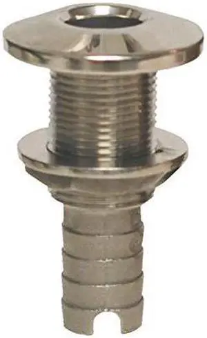GROCO Stainless Steel Hose Barb Thru-Hull Fitting - 1-1/2"
